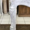 élégante cheminée en marbre de carrare datant de la fin du XIXeme