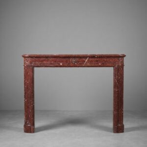 Tres Belle Cheminée ancienne de style Louis XVI en marbre Rouge Griotte du XIXème siècle