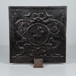 Plaque de cheminée décorative en fonte fin XIXeme siècle